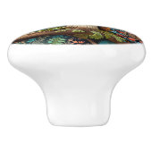 Retro eleganter bohemianischer Pilzwald Keramikknauf (Seitenansicht)