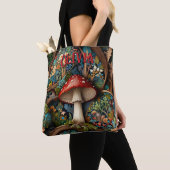 Retro eleganter bohemianischer Pilzwald Tasche (Von Nahem)
