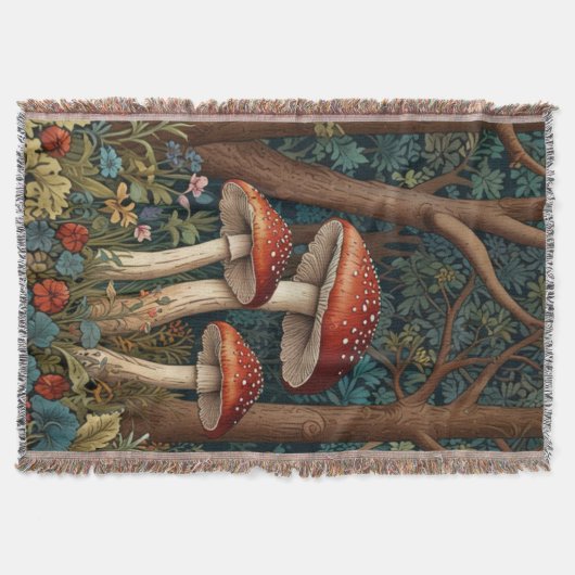 Retro-eleganter Pilzwald Decke (Vorderseite)