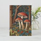 Retro-eleganter Pilzwald Einladung (Stehend Vorderseite)