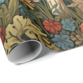 Retro-eleganter Pilzwald Geschenkpapier (Rolleneckpunkt)