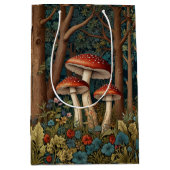 Retro-eleganter Pilzwald Mittlere Geschenktüte (Vorderseite)