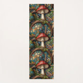 Retro-elegantes bohemisches Pilzwaldmuster Yogamatte (Vorderseite)