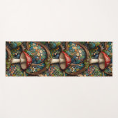 Retro-elegantes bohemisches Pilzwaldmuster Yogamatte (Vorderseite (Horizontal))