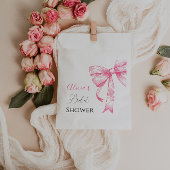 Retro Elegantes Coquette Pink Bow Brautparty Geschenktütchen