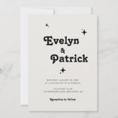 Retro Elegantes Modernes Minimalistisches Foto Hoc Einladung (Vorderseite)