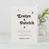 Retro Elegantes Modernes Minimalistisches Foto Hoc Einladung (Stehend Vorderseite)