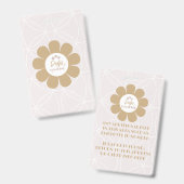 Retro Elegantes Rosa Geschäft Ausweis (Vorder- & Rückseite)