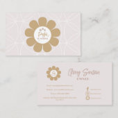 Retro Elegantes Rosa Geschäft Visitenkarte (Vorne/Hinten)