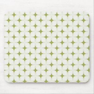 Retro-Eleganz Mousepad, Olive Green Mousepad
