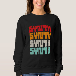Retro-Elektronische Musik-Synthesizer im Vintage-S Sweatshirt