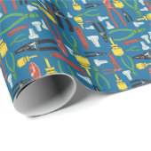 Retro Elektrowrapping Paper mit Tools Geschenkpapier (Rolleneckpunkt)