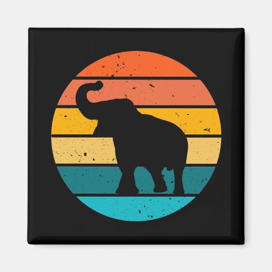 Retro Elephant Magnet (Vorne)