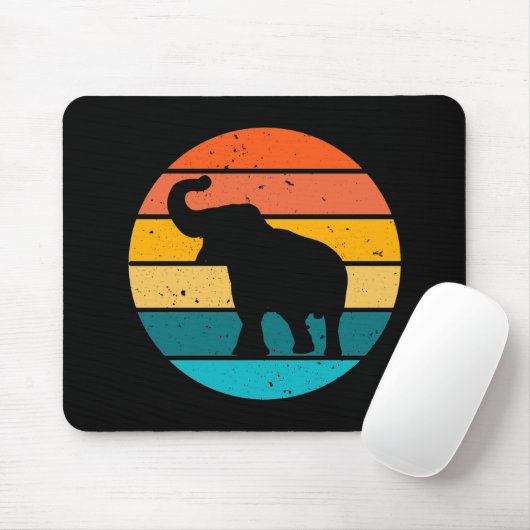 Retro Elephant Mousepad (Mit Mouse)
