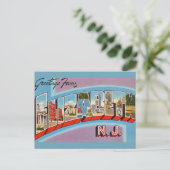 Retro Elizabeth NJ Postcard Postkarte (Stehend Vorderseite)