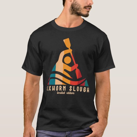 Retro Elkhorn Slough Kayaking T-Shirt (Vorderseite)