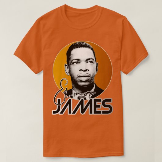 Retro Elmore James Gold Tribute T-Shirt (Design vorne)