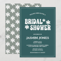 Retro Emerald Green Daisy Blume Brautparty