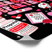 Retro Emergency Department Ed Er Nurse Valentines  Poster (Ecke)