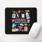 Retro Emergency Department Emergency Room Er Ed Nu Mousepad (Mit Mouse)
