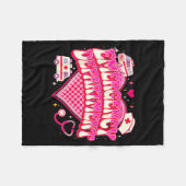 Retro Emergency Department Valentine Nk Nurse Aest Fleecedecke (Vorderseite (Horizontal))
