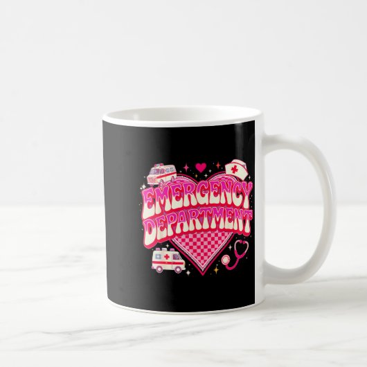 Retro Emergency Department Valentine Nk Nurse Aest Kaffeetasse (Rechts)