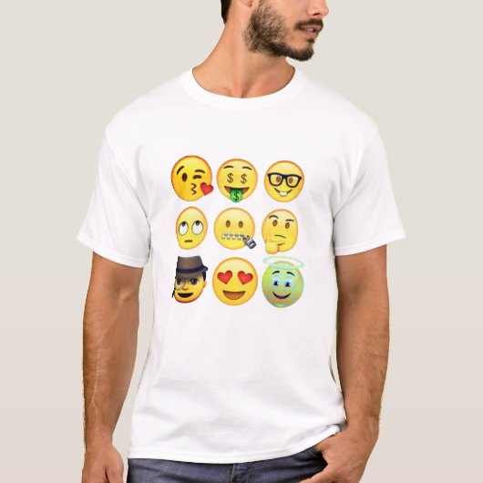 Retro emoji lustige Shirt-Design Weihnachtsgeschen T-Shirt (Vorderseite)