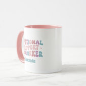 Retro emotional support Coworker funny custom Tasse (Vorderseite Links)