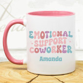 Retro emotional support Coworker funny custom Tasse