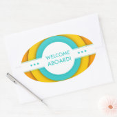 Retro-Empfang an Bord Ovaler Aufkleber (Umschlag)