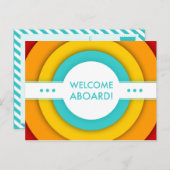 Retro-Empfang an Bord Postkarte (Vorne/Hinten)