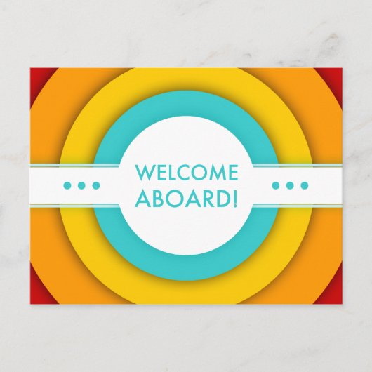 Retro-Empfang an Bord Postkarte (Vorderseite)