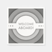 Retro-Empfang an Bord Serviette (Vorderseite)