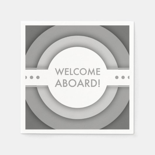 Retro-Empfang an Bord Serviette (Vorderseite)