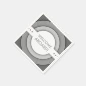 Retro-Empfang an Bord Serviette (Ecke)