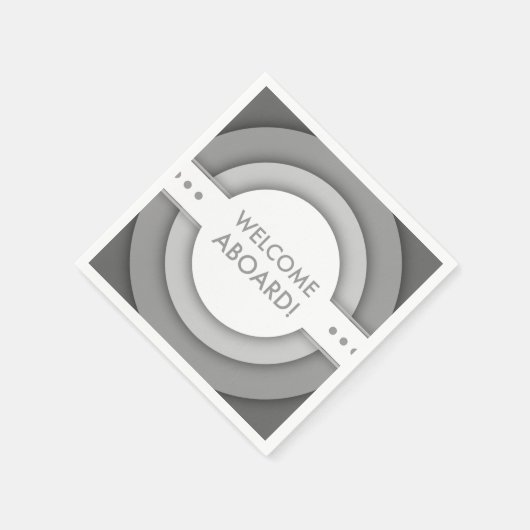 Retro-Empfang an Bord Serviette (Ecke)