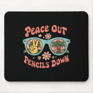 Retro End School Year Lehrer Sommer letzten Tag T Mousepad