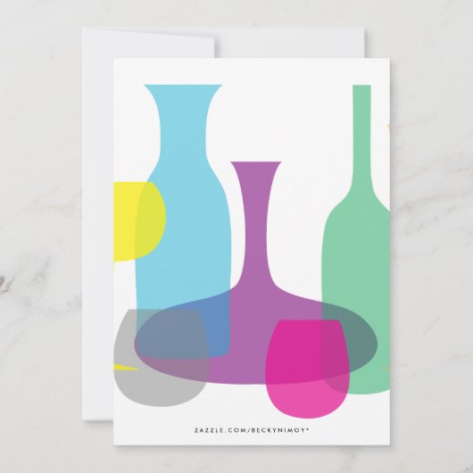 Retro-Engagement | Cocktail-Party Einladung (Rückseite)