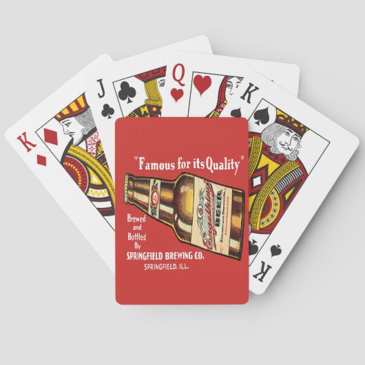 Retro Engelking Bier Spielkarten (Rückseite)