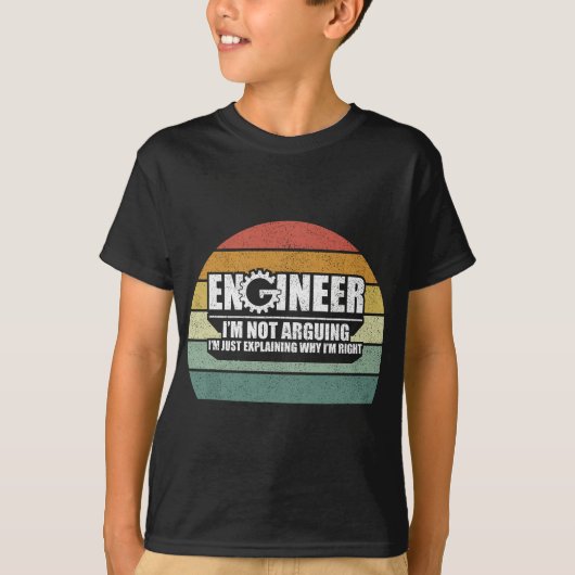 Retro Engineer Ich streite nicht über das Funny En T-Shirt (Vorderseite)