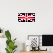 Retro England Flag / Union Jack Poster (Heimbüro)