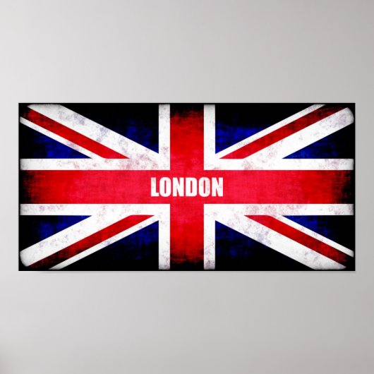 Retro England Flag / Union Jack Poster (Vorne)