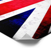 Retro England Flag / Union Jack Poster (Ecke)
