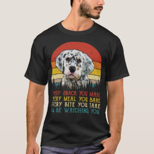 Retro Englisch Setter jeden Snack, den Sie machen T-Shirt