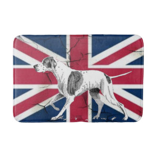 Retro English pointer dog British Gewerkschaft Jac Badematte