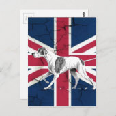 Retro English pointer dog British Gewerkschaft Jac Postkarte (Vorne/Hinten)