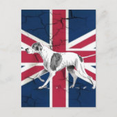 Retro English pointer dog British Gewerkschaft Jac Postkarte (Vorderseite)