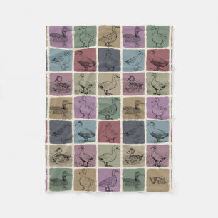 Retro-Enten-Decke Cozy Farm Animal Throw Fleecedecke