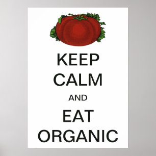 Retro Entspannt Euch Und Esst Bio-Tomaten Poster