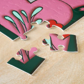 Retro Entwurf 60er der Herzen Puzzle (Seite)